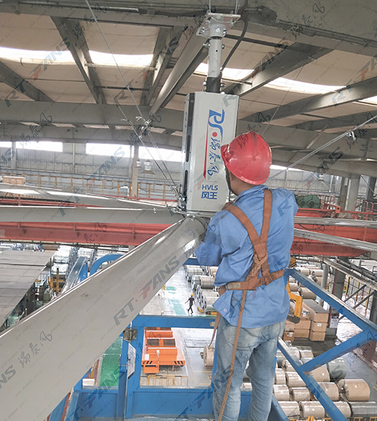 廣州大型工業(yè)吊扇安裝，瑞泰風(fēng)教您安裝小竅門(mén)